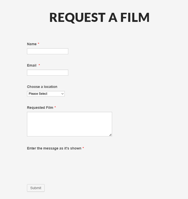Eastgate Cinemas Menu